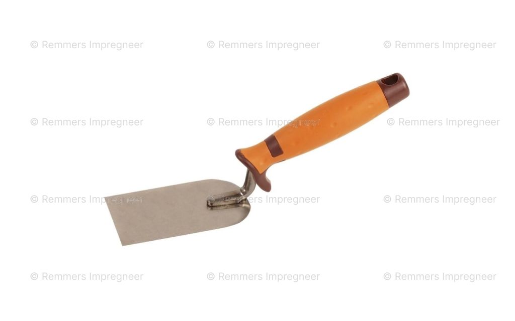 Super Prof Bandtroffel 80 mm met RVS blad en Supersoft greep van Remmers Impregneer – ideaal voor precisiewerk met pleister, mortel of specie